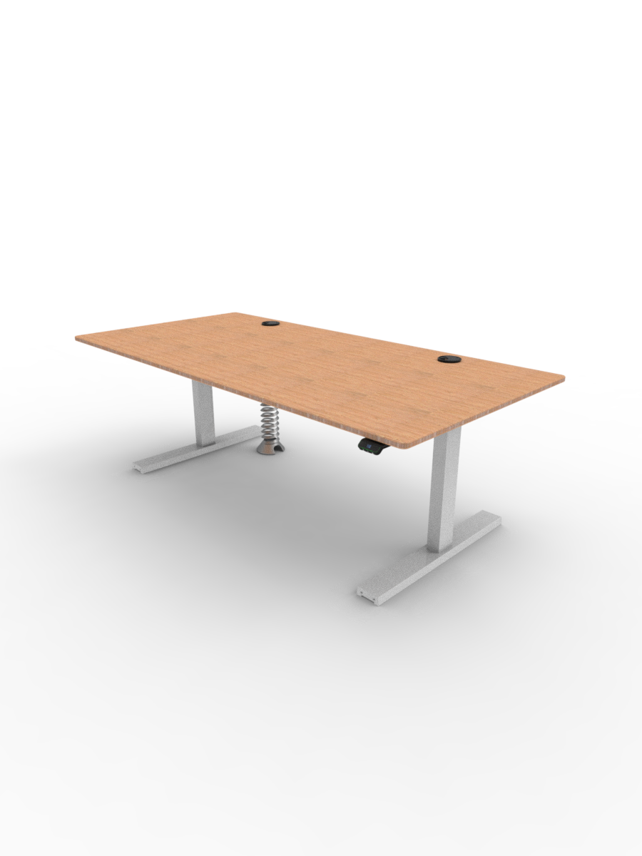 Sit Stand ActivDesk Beech White Frame 1