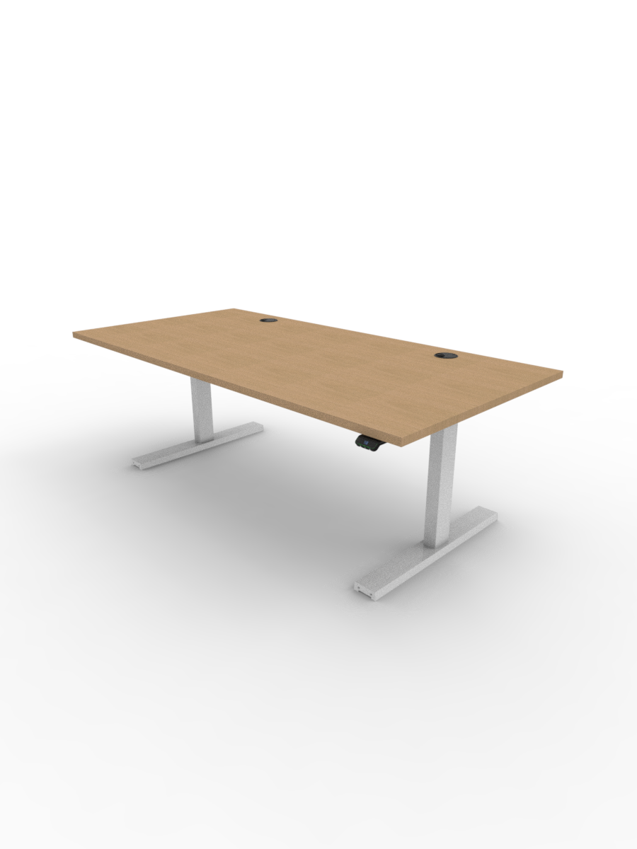 Sit Stand ActivDesk Beech White Frame 1